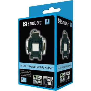 Sandberg In Car Universal Mobile Holder, Mobiltelefon/Smartphone, Passive Halterung, Auto, Schwarz