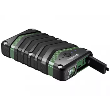 Sandberg Survivor Powerbank 20000, 20000 mAh, Lithium-Ionen (Li-Ion), Schwarz, Grün