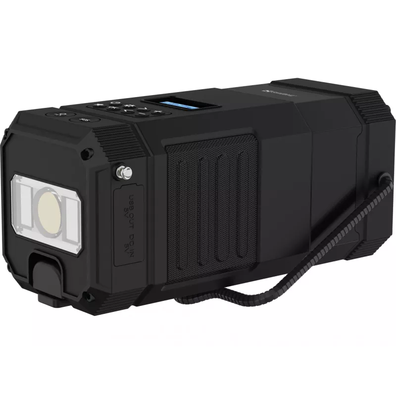 Sandberg Survivor Lantern All-in1 10000, batteriebetriebene Campinglaterne, Schwarz, IPX5, LED, USB C, Batterie