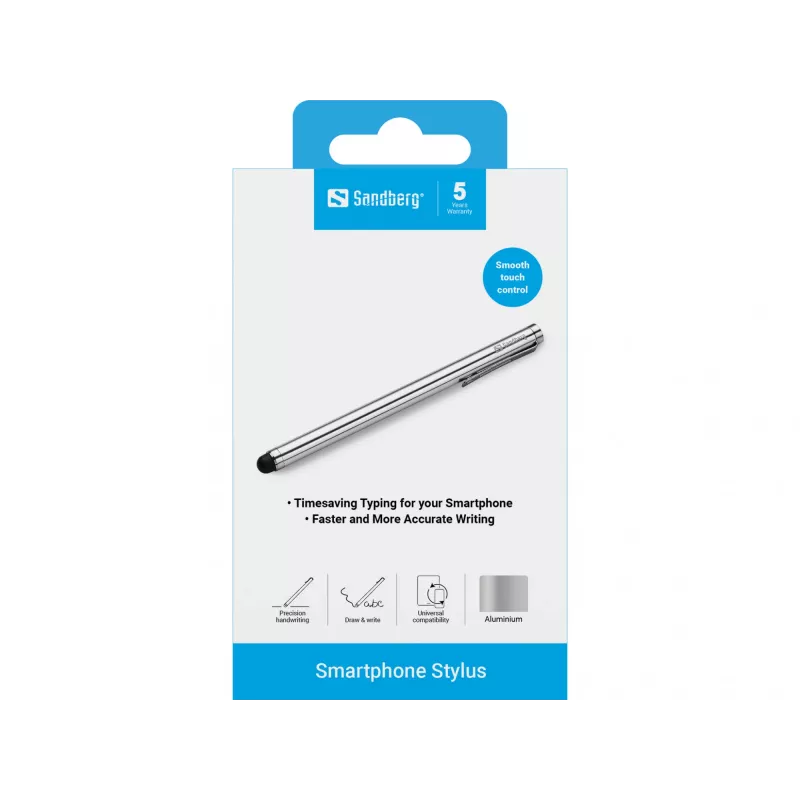 Sandberg Smartphone Stylus, Mobiltelefon/Smartphone, Silber, 5 g, 140 mm, 7 mm, 7 mm