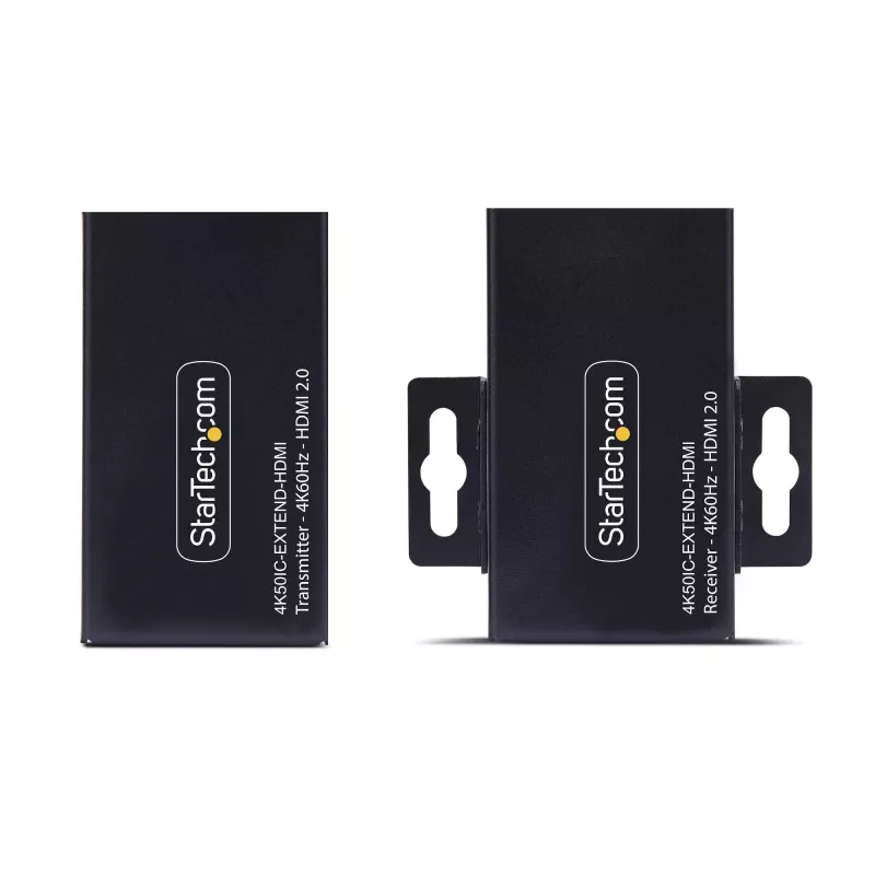 StarTech.com HDMI-Extender über CAT5e/CAT6, 4K 60Hz, bis zu 200ft (60m), Sender- und Empfänger-Kit, Power over Kabel, kompakte Bauform