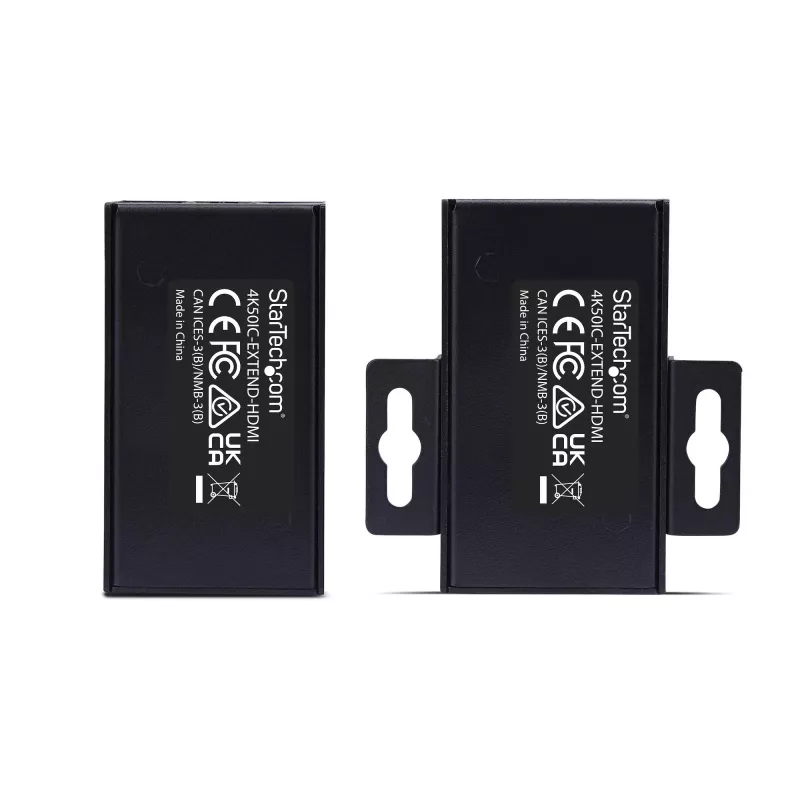 StarTech.com HDMI-Extender über CAT5e/CAT6, 4K 60Hz, bis zu 200ft (60m), Sender- und Empfänger-Kit, Power over Kabel, kompakte Bauform