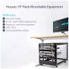 StarTech.com 4-Pfosten 12U Mobiler Open-Frame Server-Rack, Vier-Pfosten 19 Zoll Netzwerk-Rack mit Rädern, Rollbares Rack mit einstellbarer Tiefe für Computer/AV/Daten/IT-Ausrüstung – Rollen, Nivellierfüße oder Bodenmontage