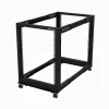 StarTech.com 4-Post 15U Mobiles Open-Frame Server-Rack, Vier-Pfosten 19-Zoll-Netzwerk-Rack mit Rädern, Rollbares Rack mit einstellbarer Tiefe für Computer/AV/Daten/IT-Ausrüstung – Lenkrollen, Nivellierfüße oder Bodenmontage