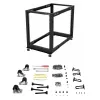 StarTech.com 4-Post 15U Mobiles Open-Frame Server-Rack, Vier-Pfosten 19-Zoll-Netzwerk-Rack mit Rädern, Rollbares Rack mit einstellbarer Tiefe für Computer/AV/Daten/IT-Ausrüstung – Lenkrollen, Nivellierfüße oder Bodenmontage
