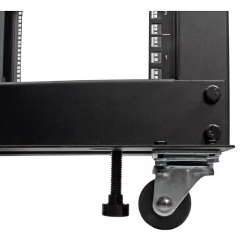 StarTech.com 4-Post 8U Mobiles Open-Frame-Serverrack, Vier-Pfosten 19-Zoll-Netzwerkrack mit Rädern, Kleines Rollbares Rack mit einstellbarer Tiefe für Computer/AV/Daten/IT-Ausrüstung – Rollen, Nivellierfüße oder Bodenmontage
