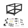StarTech.com 4-Post 8U Mobiles Open-Frame-Serverrack, Vier-Pfosten 19-Zoll-Netzwerkrack mit Rädern, Kleines Rollbares Rack mit einstellbarer Tiefe für Computer/AV/Daten/IT-Ausrüstung – Rollen, Nivellierfüße oder Bodenmontage