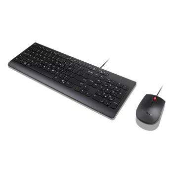 Lenovo Essential Wired Combo Schwarz US Euro Tastatur Maus enthalten Universal USB