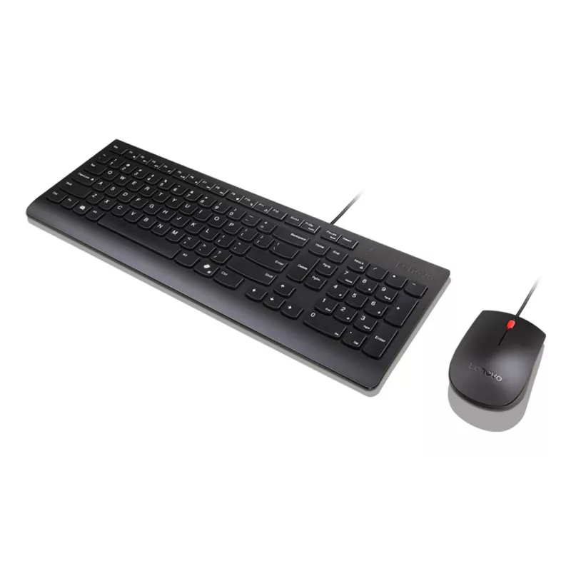 Lenovo Essential Wired Combo Schwarz US Euro Tastatur Maus enthalten Universal USB