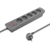 Power Extension Qoltec 50275 1.8m 5 AC Outlets Indoor Grau