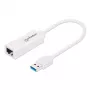 Manhattan USB-A Gigabit Netzwerkadapter, Weiß, 10/100/1000 Mbit/s Netzwerk, USB 3.0, Ethernet, RJ45, drei Jahre Garantie, entspricht USB31000SW.