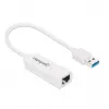Manhattan USB-A Gigabit Netzwerkadapter, Weiß, 10/100/1000 Mbit/s Netzwerk, USB 3.0, Ethernet, RJ45, drei Jahre Garantie, entspricht USB31000SW.