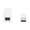 Manhattan USB-A Gigabit Netzwerkadapter, Weiß, 10/100/1000 Mbit/s Netzwerk, USB 3.0, Ethernet, RJ45, drei Jahre Garantie, entspricht USB31000SW.