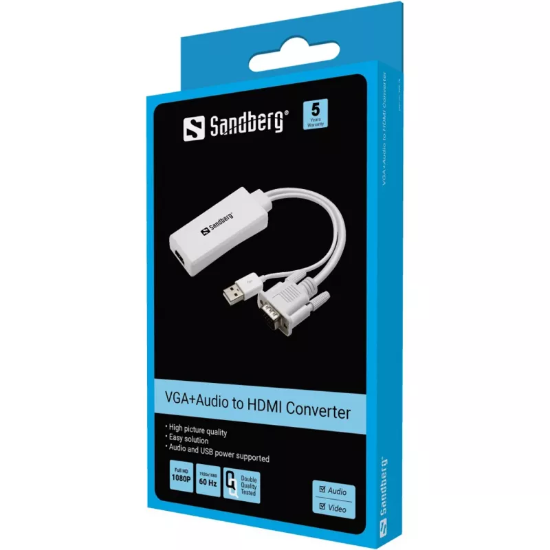 Sandberg VGA+Audio-zu-HDMI-Konverter