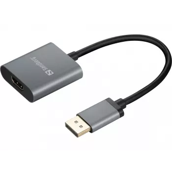 Sandberg DisplayPort 1.4 auf HDMI 2.0 4K Adapter, DisplayPort, HDMI Typ A (Standard), Stecker, Buchse, 3840 x 2160 Pixel, 6 Gbit/s