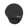 Sandberg Memory Foam Mauspad Rund, Schwarz, Einfarbig, Memory-Schaum, Handgelenkauflage, Rutschfeste Unterseite