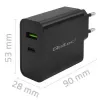 Ladegerät Qoltec 52378 Indoor AC Schnellladegerät 3A USB Type-C Schwarz