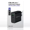 Ladegerät Qoltec 52378 Indoor AC Schnellladegerät 3A USB Type-C Schwarz