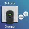 Ladegerät Qoltec 52378 Indoor AC Schnellladegerät 3A USB Type-C Schwarz