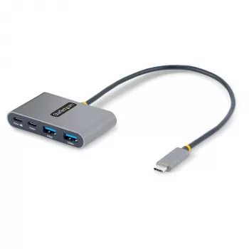 StarTech.com 4-Port USB-C Hub mit 100W Power Delivery Pass-Through – 2x USB-A + 2x USB-C – USB 3.0 5Gbps – 1ft (30cm) langes Kabel – Tragbarer USB Type-C auf USB-A/C Hub