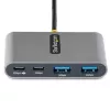StarTech.com 4-Port USB-C Hub mit 100W Power Delivery Pass-Through – 2x USB-A + 2x USB-C – USB 3.0 5Gbps – 1ft (30cm) langes Kabel – Tragbarer USB Type-C auf USB-A/C Hub