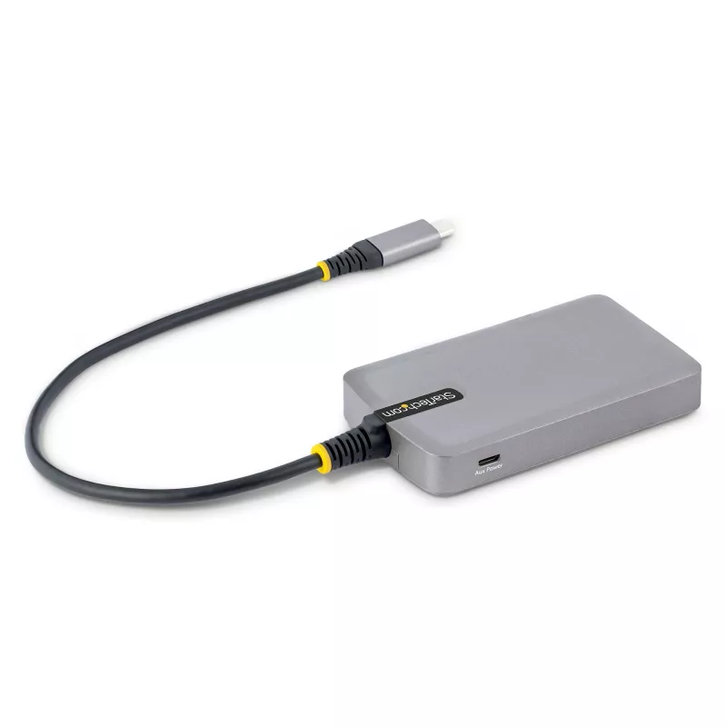 StarTech.com 3-Port USB-C Hub mit Ethernet - 3x USB-A Anschlüsse, Gigabit Ethernet RJ45, USB 3.0 5Gbit/s, busgespeist, 30 cm langes Kabel - Tragbarer Laptop USB Typ-C Hub Adapter mit Gigabit Ethernet