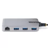 StarTech.com 3-Port USB-C Hub mit Ethernet - 3x USB-A Anschlüsse, Gigabit Ethernet RJ45, USB 3.0 5Gbit/s, busgespeist, 30 cm langes Kabel - Tragbarer Laptop USB Typ-C Hub Adapter mit Gigabit Ethernet