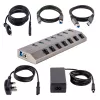 StarTech.com 7-Port selbstversorgter USB-C-Hub mit individuellen Ein-/Ausschaltern, USB 3.0 5Gbps Erweiterungshub mit Netzteil, Desktop/Laptop USB-C zu USB-A Hub, USB Typ C Hub mit BC 1.2