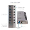 StarTech.com 7-Port selbstversorgter USB-C-Hub mit individuellen Ein-/Ausschaltern, USB 3.0 5Gbps Erweiterungshub mit Netzteil, Desktop/Laptop USB-C zu USB-A Hub, USB Typ C Hub mit BC 1.2