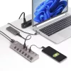StarTech.com 7-Port selbstversorgter USB-C-Hub mit individuellen Ein-/Ausschaltern, USB 3.0 5Gbps Erweiterungshub mit Netzteil, Desktop/Laptop USB-C zu USB-A Hub, USB Typ C Hub mit BC 1.2
