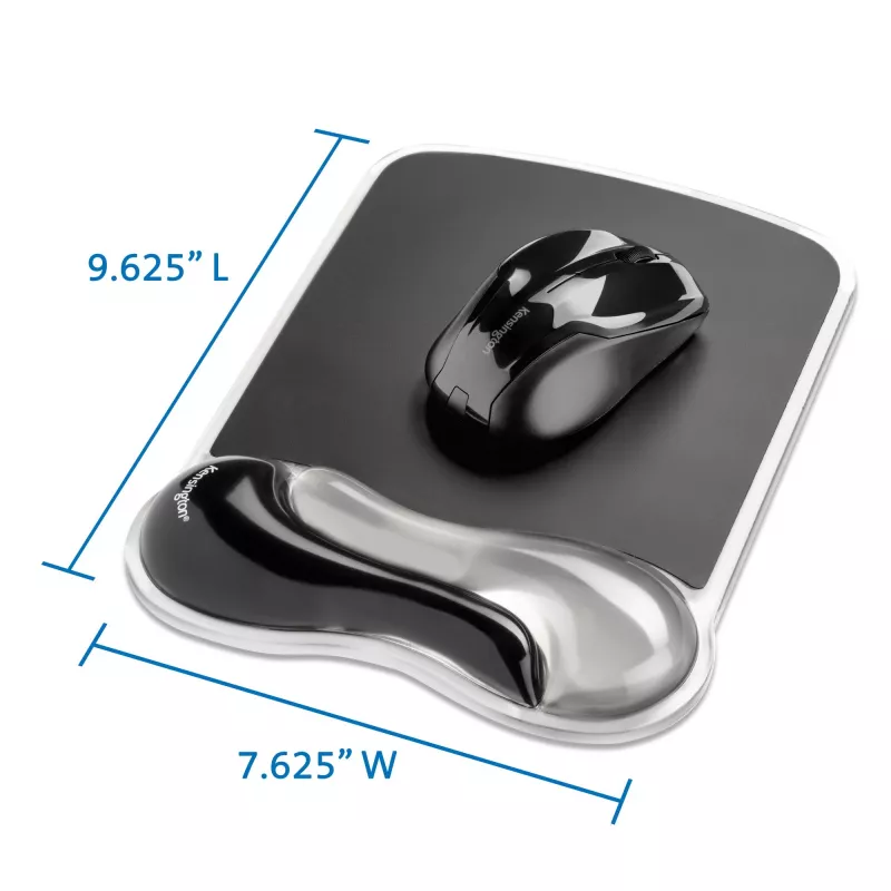 Kensington Duo Gel Maus Pad Light Smoke/Dark Smoke, Grau, Monochromatisch, Gel, Handgelenkauflage