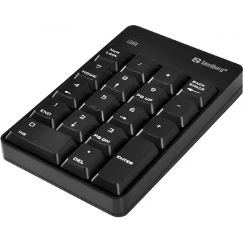 Sandberg Wireless Numeric Keypad 2, RF Wireless, 18, Laptop/PC, Schwarz