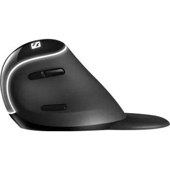 Sandberg Wireless Vertical Maus Pro, Rechtshänder, Vertikales Design, Optisch, RF Wireless, 1600 DPI, Schwarz