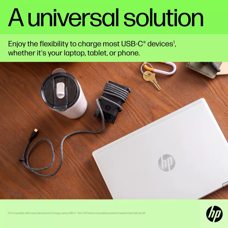 HP USB-C 65W Laptop-Ladegerät, Laptop, Innenbereich, 90 V, 47 - 63 Hz, 65 W, 5 - 20 V