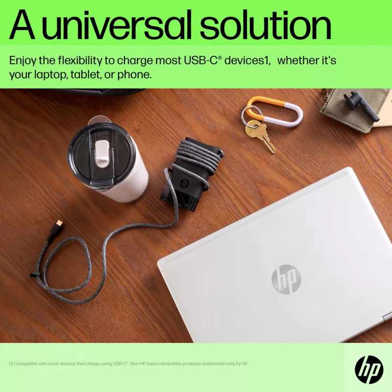 HP USB-C 65W Laptop-Ladegerät, Laptop, Innenbereich, 90 V, 47 - 63 Hz, 65 W, 5 - 20 V