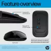 HP Z3700 Dual Schwarz Maus, beidhändig, RF Wireless, 1600 DPI, Schwarz