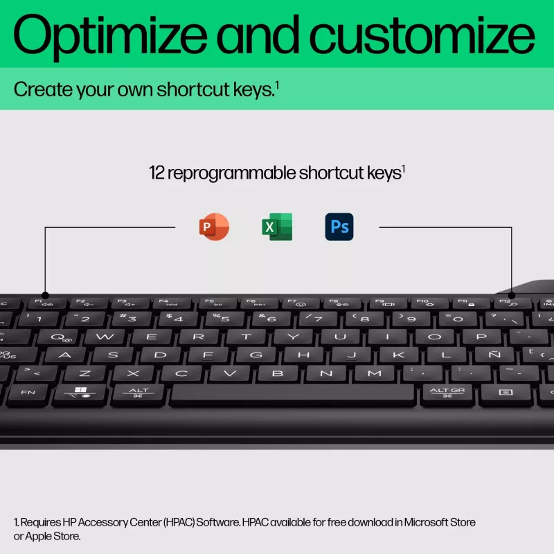 HP 460 Multi-Device Bluetooth-Tastatur, Full-Size (100%), kabellos, Bluetooth, mechanisch, Schwarz