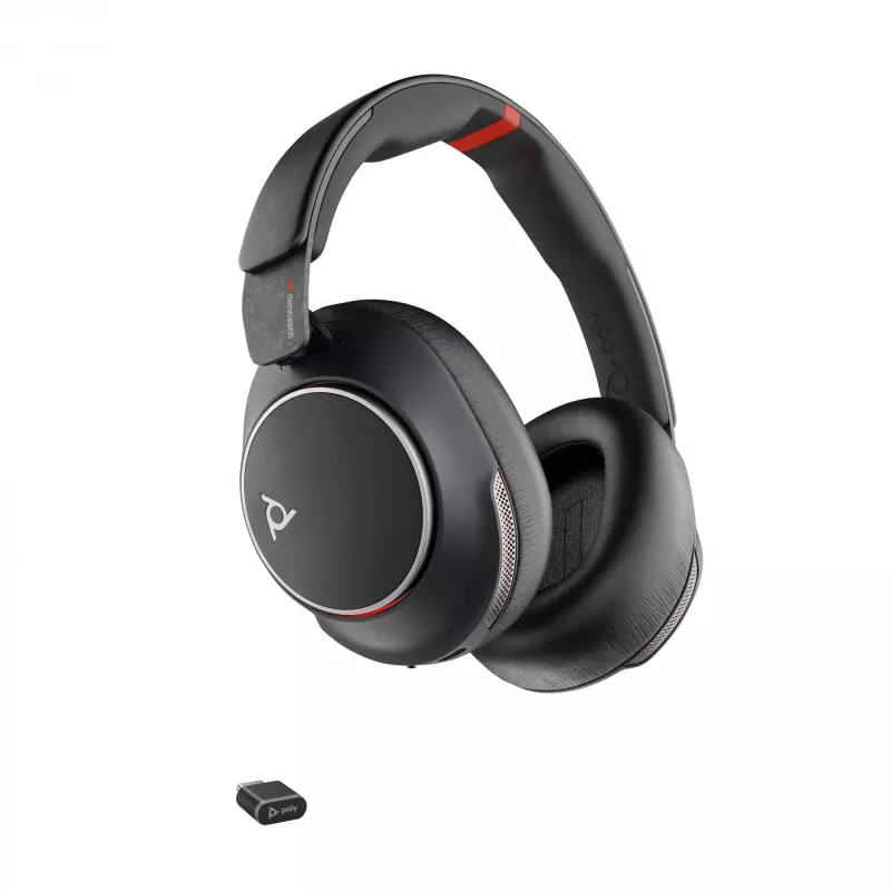 HP Poly Voyager Surround 85 UC USB-C Headset +USB-C/A Adapter +Ladestation