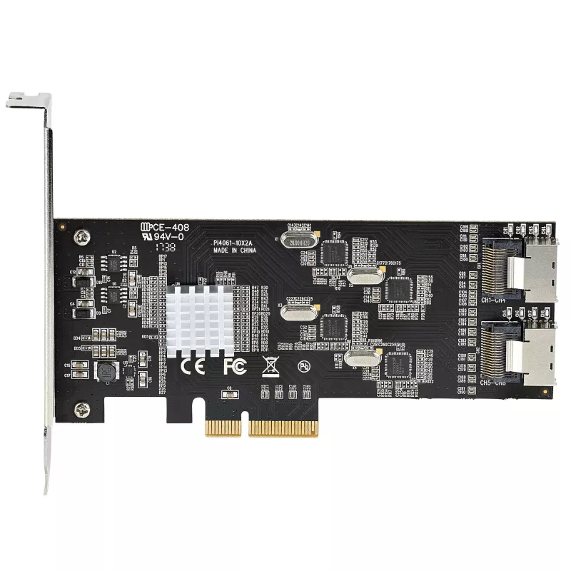 StarTech.com 8-Port SATA PCIe-Karte – PCI Express 6 Gbit/s SATA-Erweiterungskarte mit 4 Host-Controllern – SATA PCIe-Controllerkarte – PCI-e x4 Gen 2 auf SATA III – SATA HDD/SSD