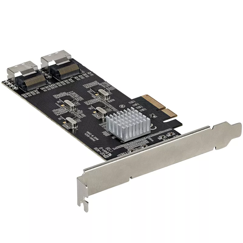 StarTech.com 8-Port SATA PCIe-Karte – PCI Express 6 Gbit/s SATA-Erweiterungskarte mit 4 Host-Controllern – SATA PCIe-Controllerkarte – PCI-e x4 Gen 2 auf SATA III – SATA HDD/SSD