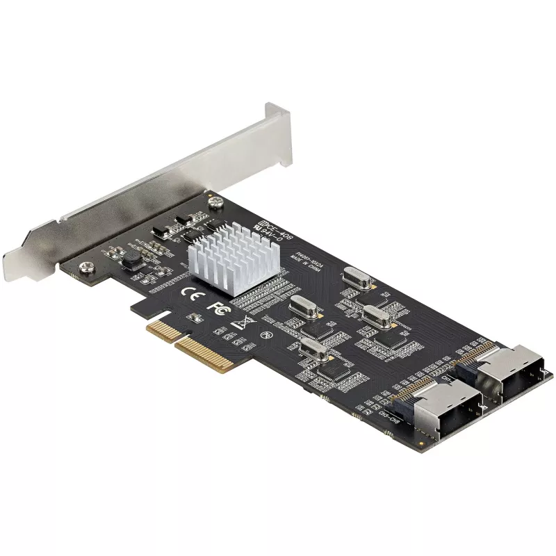 StarTech.com 8-Port SATA PCIe-Karte – PCI Express 6 Gbit/s SATA-Erweiterungskarte mit 4 Host-Controllern – SATA PCIe-Controllerkarte – PCI-e x4 Gen 2 auf SATA III – SATA HDD/SSD