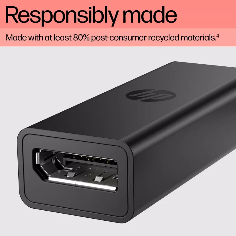 HP USB-C auf DisplayPort Adapter G2, 0,12 m, DisplayPort, USB Typ-C, Buchse, Stecker, 7680 x 4320 Pixel