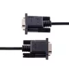 StarTech.com 3m RS232 Serielles Nullmodemkabel, Crossover Serielles Kabel mit Al-Mylar-Abschirmung, DB9 Serielles COM-Port Kabel Female auf Male, kompatibel mit DTE-Geräten, Schwarz, F/M