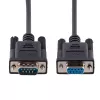 StarTech.com 3m RS232 Serielles Nullmodemkabel, Crossover Serielles Kabel mit Al-Mylar-Abschirmung, DB9 Serielles COM-Port Kabel Female auf Male, kompatibel mit DTE-Geräten, Schwarz, F/M