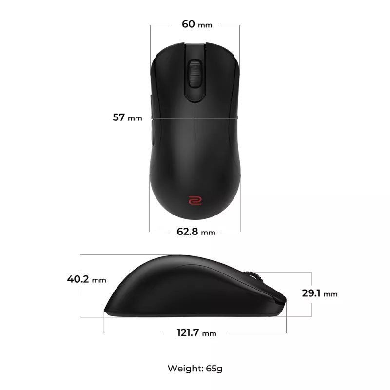 ZOWIE ZA13-DW Maus Gaming Rechtshänder RF Wireless 3200 DPI
