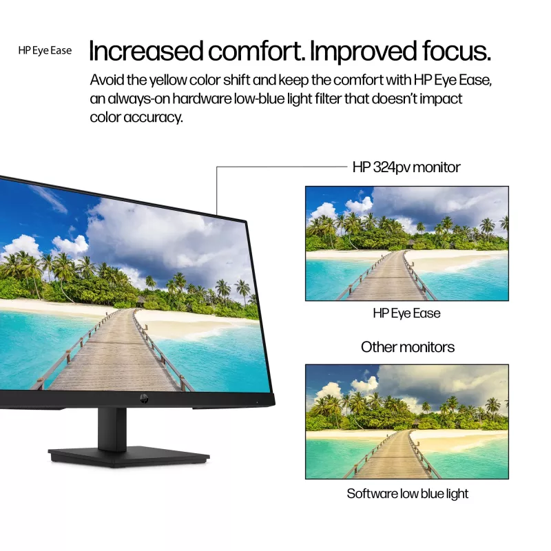 HP Series 3 Pro 23,8 Zoll FHD Monitor - 324pv, 60,5 cm (23,8 Zoll), 1920 x 1080 Pixel, Full HD, LCD, 5 ms, Schwarz