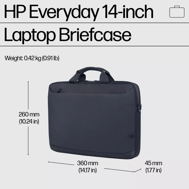 HP Everyday 14-Zoll-Laptop-Aktentasche, Aktentasche, 35,8 cm (14,1 Zoll), Schultergurt, 420 g