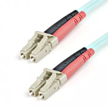 StarTech.com 1m (3ft) LC/UPC zu LC/UPC OM3 Multimode Glasfaserkabel, Vollduplex 50/125µm Zipcord Glasfaserkabel, 100G, geringe Einfügedämpfung, LSZH Glasfaser-Patchkabel