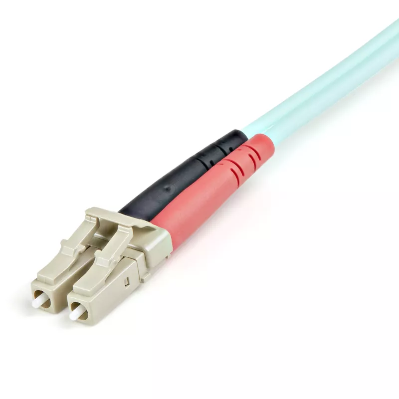 StarTech.com 1m (3ft) LC/UPC zu LC/UPC OM3 Multimode Glasfaserkabel, Vollduplex 50/125µm Zipcord Glasfaserkabel, 100G, geringe Einfügedämpfung, LSZH Glasfaser-Patchkabel