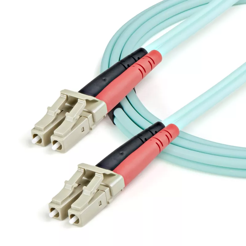 StarTech.com 1m (3ft) LC/UPC zu LC/UPC OM3 Multimode Glasfaserkabel, Vollduplex 50/125µm Zipcord Glasfaserkabel, 100G, geringe Einfügedämpfung, LSZH Glasfaser-Patchkabel
